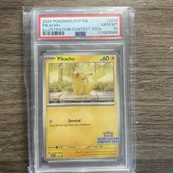 2025 Pokemon SVP Pikachu Illustration Contest 2024 #214 PSA 10 - Image 1