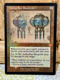 Aetherflux Reservoir The Brothers' War Retro Frame BRR LP MTG FOIL SCHEMATICS - Image 1