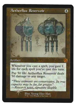 Aetherflux Reservoir (Schematic) - [Foil] Brothers' War: Retro Frame Artifact LP - Image 1