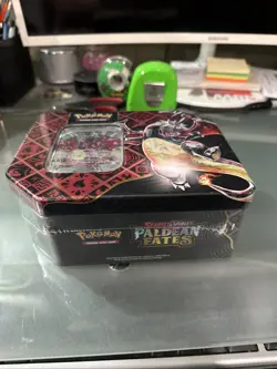 Shiny Charizard ex Paldean Fates Scarlet and Violet Pokemon TCG Tin Mint Sealed - Image 2