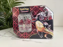 Pokemon TCG Scarlet and Violet Paldean Fates Tin Shiny Charizard ex Sealed - Image 1