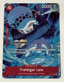 2024 One Piece Trafalgar Law CS Championship English Celebration Prize 017 Card - Image 1