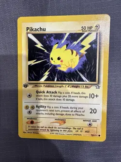 Pokemon Pikachu TCG Neo Genesis 1st Edition Common Card 70/111 - Image 1