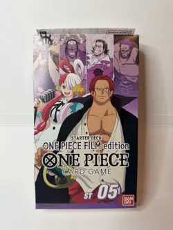 One Piece Card Game ST-05 Starter Deck ENGLISH Factory Sealed New Film Shanks 811039038953 - Image 1