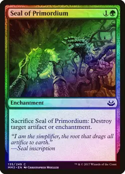 Seal of Primordium FOIL Modern Masters 2017 NM Green Common MTG CARD ABUGames - Image 1