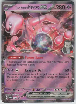 Team Rocket's Mewtwo ex 205 (Reverse Holo) SV: Scarlet & Violet Promo Cards - Image 1