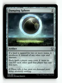 MTG | Damping Sphere | DOM | Foil | Moderately Played | English - Image 1