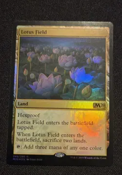 MTG - Lotus Field * FOIL * Core Set 2020 - Lightly Played Rare - M20 #249 - Image 1