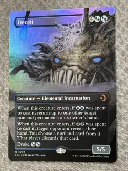 Deceit (Borderless) - FOIL - [Lorwyn Eclipsed] Magic MTG ECL 0293 NM Mythic - Image 1
