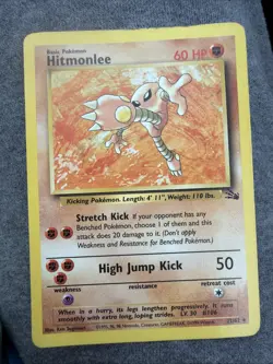 Pokemon TCG Hitmonlee Fossil 22/62 1999 Non-Holo Rare - Image 1