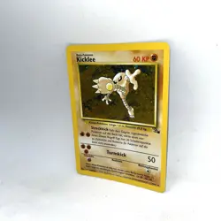 Pokemon German Hitmonlee Kicklee Fossil Holo Card 7/62 TCG Small Crease - Image 3