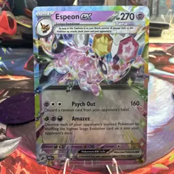 Pokemon TCG Espeon EX Prismatic Evolutions 34/131 Double Rare Holo Card - Image 1