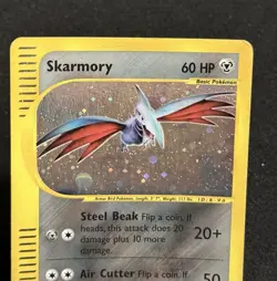 Pokemon TCG Skarmory 27/165 Expedition 2002 Holo Rare SWIRL E Series WOTC - Image 2