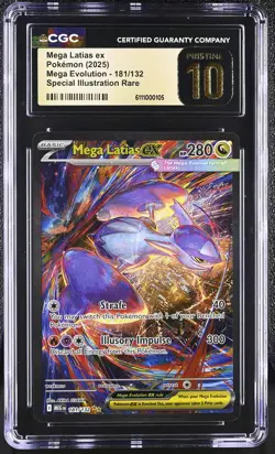 MEGA LATIAS EX Mega Evolution Special Illustration #181 CGC Pristine 10 Pokemon - Image 1
