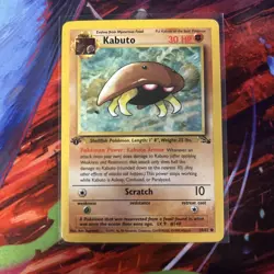 Kabuto Fossil 1st Edition 50/62 LP Condition Pokemon TCG WOTC - Image 1
