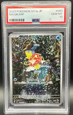 Pokemon TCG Magikarp 080/073 PSA 10 AR Triple Beat SV1a Japanese Card - Image 1
