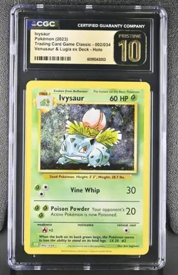 Ivysaur *CGC PRISTINE 10* Holo *Classic Collection* #2 * Pokemon - Image 1