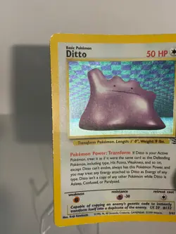 Ditto 3/62 Fossil Pokemon Card Holo WOTC TCG HP - Image 3