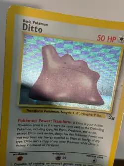 Ditto 3/62 Fossil Pokemon Card Holo WOTC TCG HP - Image 4