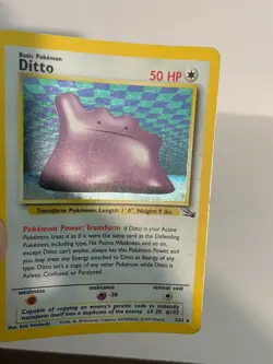Ditto 3/62 Fossil Pokemon Card Holo WOTC TCG HP - Image 5