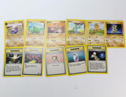Vintage 2000s POKEMON Card Lot 11 Mix NO HOLOS Machop Trainer Baltoy Diglett - Image 1