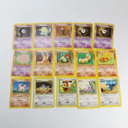 Vintage 2000s POKEMON Card Lot 15 Mix NO HOLOS Ponyta Exeggcute Growlithe Unown - Image 1