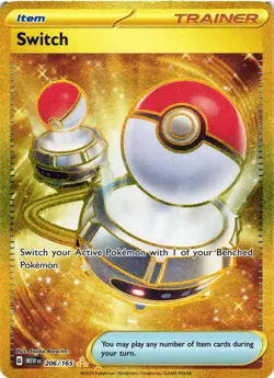 Pokemon TCG Switch Scarlet & Violet 151 Hyper Rare Card 206/165 NM - Image 1