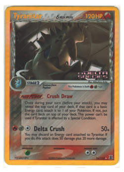 Pokemon TCG Tyranitar EX Delta Species 16/113 Reverse Holo Rare Stamped NM/LP - Image 1