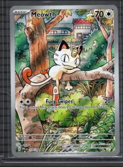 2025 Pokemon Phantasmal Flames PFL EN Meowth Illustration Rare #106/094 - Image 1