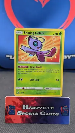 Pokemon Shining Celebi SM79 Promo Holo Basic 70 HP Sun & Moon TCG English - Image 1