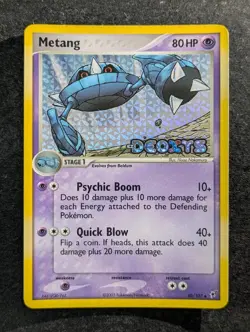 2005 Pokemon METANG #40/107 EX DEOXYS Uncommon Holo Psychic Vintage English - Image 1