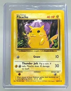 Pikachu 1999 Pokemon Unlimited #58 Yellow Cheeks - Image 1