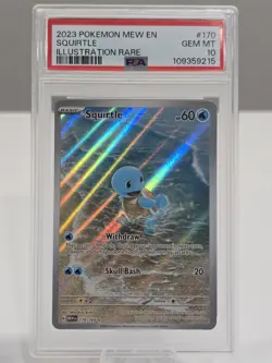 2023 POKEMON MEW EN-151 ILLUSTRATION RARE #170 SQUIRTLE PSA 10 - Image 1