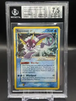 Pokemon Vaporeon Gold Star EX Power Keepers Holo Ultra Rare 102/108 BGS 7.5 - Image 1
