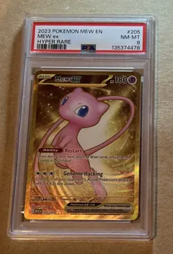 2023 Pokemon Mew En Mew ex Hyper Rare PSA 8 - Image 1