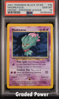 Promo Misdreavus PSA 10 Black Star Promo #39 Pokemon - Image 1