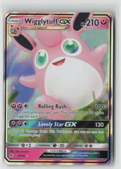 Pokemon Wigglytuff GX #42/68 Hidden Fates Near Mint or Better - Image 1
