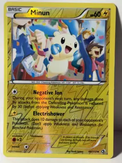 Minun Reverse Holo 48/113 Legendary Treasures NM Pokemon Fast Ship - Image 1