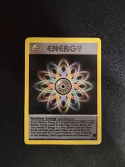 Vintage Pokemon TCG - Team Rocket Rainbow Energy 80/82 Non Holo Rare - 2000 - NM - Image 1