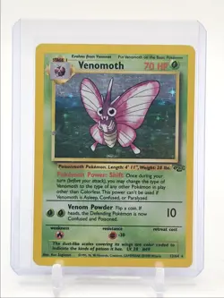 VENOMOTH 1999 POKEMON ORIGINAL JUNGLE RARE HOLO 13/64 Q5282 - Image 1