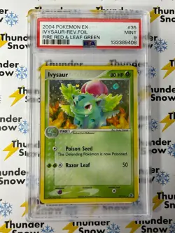 ⚡❄ 2004 Pokemon EX Fire Red & Leaf Green #35 Ivysaur Reverse Foil PSA 9 - Image 1