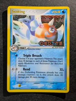 2005 Pokemon SEAKING #24/107 EX DEOXYS Holo Rare Water Vintage English - Image 1