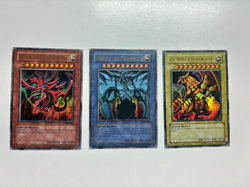 USA SELLER YuGiOh Ultra Rare Egyptian God Set GBI-001 GBI-002 GBI-003 NM - Image 1