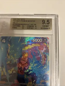 One Piece The Best Vol.2 Premium Marco PRB02-008 SR Alt Art BGS 9.5 Not PSA - Image 3