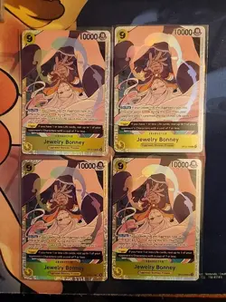 One Piece OP13-108 Jewelry Bonney Carrying His Will Super Rare Foil 4x Playset - Image 1