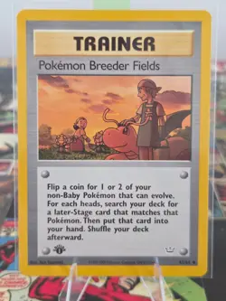 Pokemon Breeder Fields 62/64 - 1st Edition Neo Revelation - Pokemon Card NM+ - Image 1
