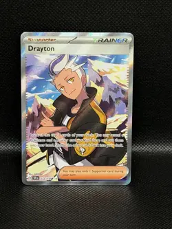 Pokemon Trainer Drayton 232/191 Surging Sparks Full Art Rare TCG Card 2024 NM - Image 1