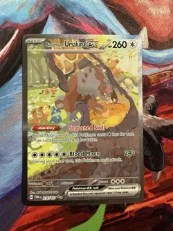 Pokemon TCG Bloodmoon Ursaluna EX Twilight Masquerade Card 216/167 - Image 1
