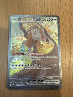 Pokemon TCG Bloodmoon Ursaluna EX Twilight Masquerade Card TWM 216/167 - Image 1