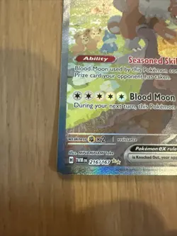 Pokemon TCG Bloodmoon Ursaluna EX Twilight Masquerade Card TWM 216/167 - Image 2